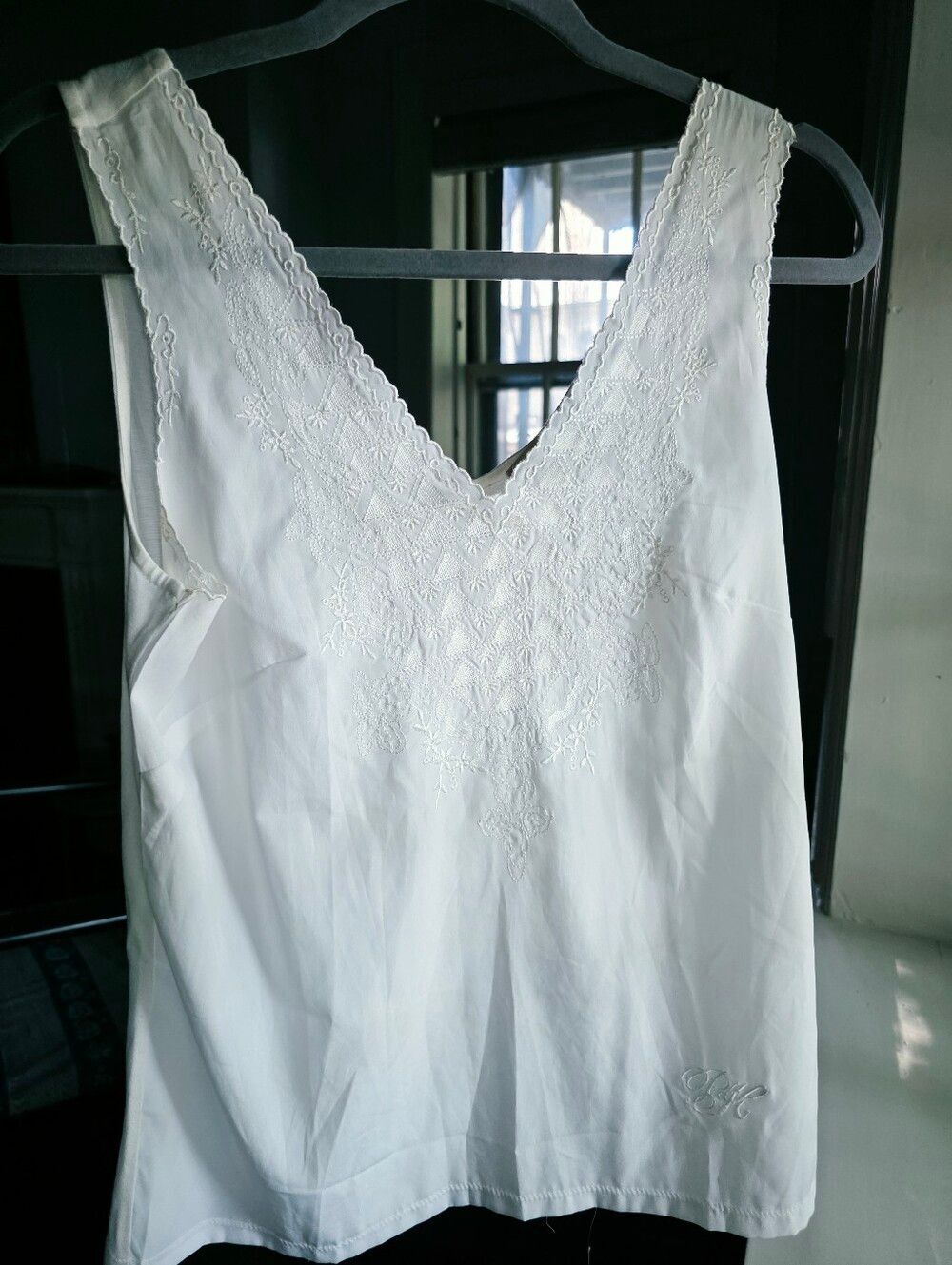 Pedro del Hierro White Embroidered Camisole Top Made In Italy